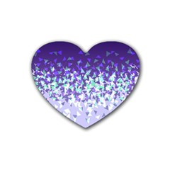 Purple Disintegrate Rubber Coaster (heart)  by jumpercat