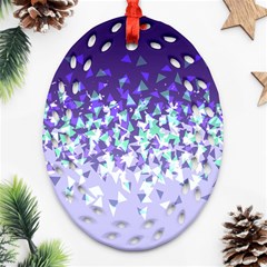 Purple Disintegrate Ornament (oval Filigree) by jumpercat