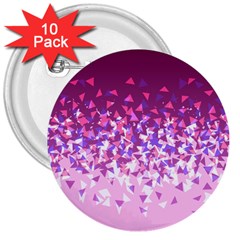 Pink Disintegrate 3  Buttons (10 Pack)  by jumpercat