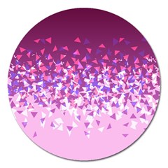 Pink Disintegrate Magnet 5  (round) by jumpercat