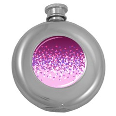 Pink Disintegrate Round Hip Flask (5 Oz) by jumpercat