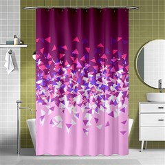 Pink Disintegrate Shower Curtain 48  X 72  (small)  by jumpercat