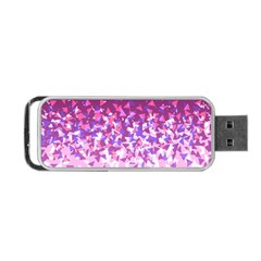 Pink Disintegrate Portable Usb Flash (one Side) by jumpercat