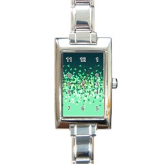 Green Disintegrate Rectangle Italian Charm Watch by jumpercat