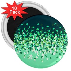 Green Disintegrate 3  Magnets (10 Pack)  by jumpercat