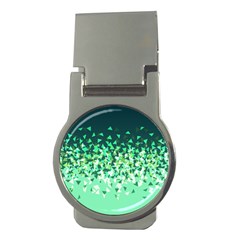 Green Disintegrate Money Clips (round)  by jumpercat