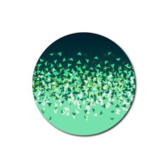 Green Disintegrate Rubber Coaster (round)  by jumpercat