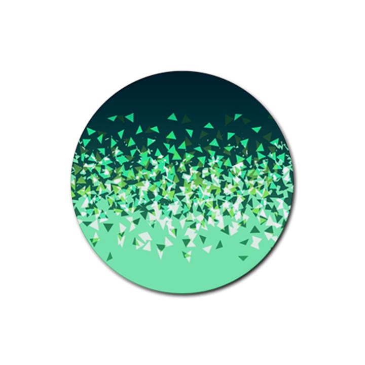 Green Disintegrate Rubber Round Coaster (4 pack) 