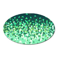 Green Disintegrate Oval Magnet by jumpercat