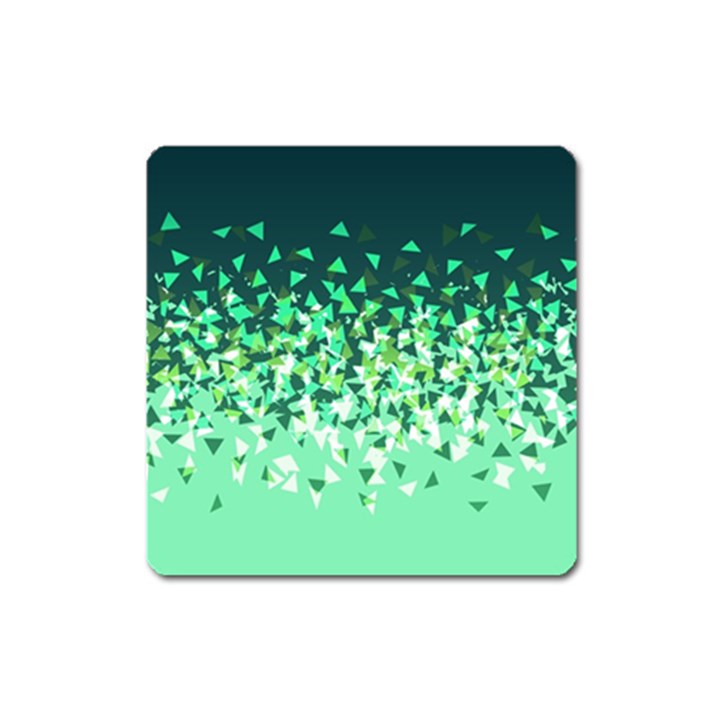 Green Disintegrate Square Magnet