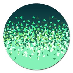 Green Disintegrate Magnet 5  (round) by jumpercat