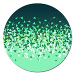 Green Disintegrate Magnet 5  (Round) Front