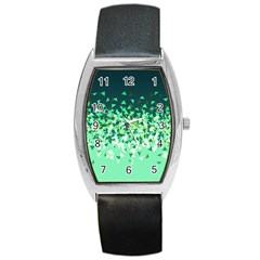 Green Disintegrate Barrel Style Metal Watch by jumpercat