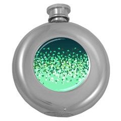 Green Disintegrate Round Hip Flask (5 Oz) by jumpercat