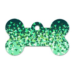 Green Disintegrate Dog Tag Bone (two Sides) by jumpercat