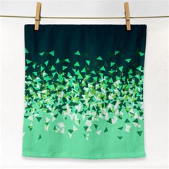 Green Disintegrate Face Towel by jumpercat