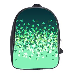 Green Disintegrate School Bag (large) by jumpercat