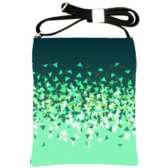 Green Disintegrate Shoulder Sling Bags by jumpercat