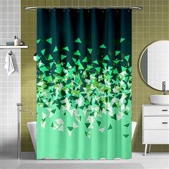 Green Disintegrate Shower Curtain 48  X 72  (small)  by jumpercat