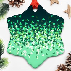 Green Disintegrate Ornament (snowflake) by jumpercat