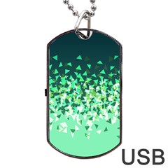 Green Disintegrate Dog Tag Usb Flash (one Side) by jumpercat