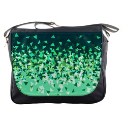 Green Disintegrate Messenger Bags by jumpercat