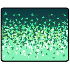 Green Disintegrate Double Sided Fleece Blanket (medium)  by jumpercat