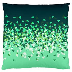 Green Disintegrate Standard Flano Cushion Case (two Sides) by jumpercat