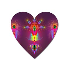 Abstract Bright Colorful Background Heart Magnet by Nexatart