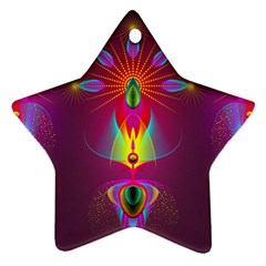 Abstract Bright Colorful Background Star Ornament (two Sides) by Nexatart