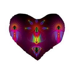 Abstract Bright Colorful Background Standard 16  Premium Heart Shape Cushions by Nexatart