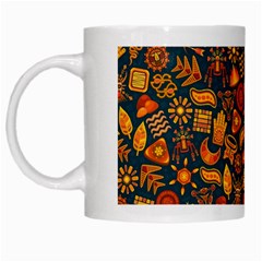 Pattern Background Ethnic Tribal White Mugs by Nexatart