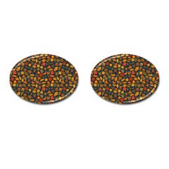 Pattern Background Ethnic Tribal Cufflinks (oval) by Nexatart