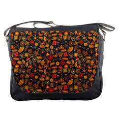 Pattern Background Ethnic Tribal Messenger Bags by Nexatart