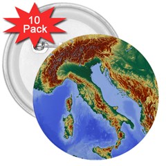 Italy Alpine Alpine Region Map 3  Buttons (10 Pack)  by Nexatart