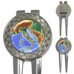 Italy Alpine Alpine Region Map 3-in-1 Golf Divots by Nexatart