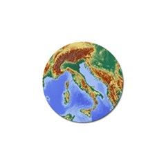 Italy Alpine Alpine Region Map Golf Ball Marker (4 Pack) by Nexatart