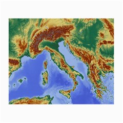 Italy Alpine Alpine Region Map Small Glasses Cloth by Nexatart