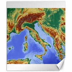 Italy Alpine Alpine Region Map Canvas 8  X 10  by Nexatart