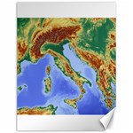 Italy Alpine Alpine Region Map Canvas 12  x 16   11.86 x15.41  Canvas - 1