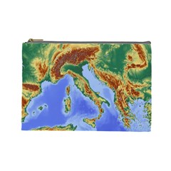 Italy Alpine Alpine Region Map Cosmetic Bag (large)  by Nexatart