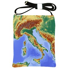 Italy Alpine Alpine Region Map Shoulder Sling Bags by Nexatart