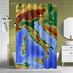 Italy Alpine Alpine Region Map Shower Curtain 48  X 72  (small)  by Nexatart