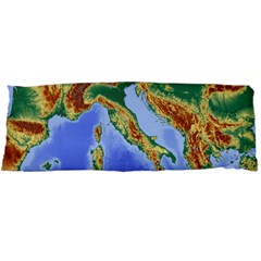 Italy Alpine Alpine Region Map Body Pillow Case Dakimakura (two Sides) by Nexatart