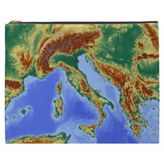 Italy Alpine Alpine Region Map Cosmetic Bag (xxxl)  by Nexatart