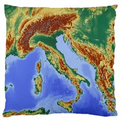 Italy Alpine Alpine Region Map Standard Flano Cushion Case (one Side) by Nexatart