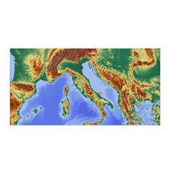 Italy Alpine Alpine Region Map Satin Wrap by Nexatart