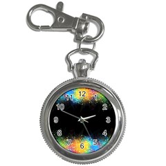 Frame Border Feathery Blurs Design Key Chain Watches by Nexatart