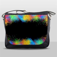 Frame Border Feathery Blurs Design Messenger Bags by Nexatart