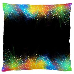 Frame Border Feathery Blurs Design Large Cushion Case (two Sides) by Nexatart